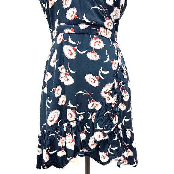 J. Crew Mercantile Floral Faux Wrap Mini Dress 2 - Picture 12 of 15